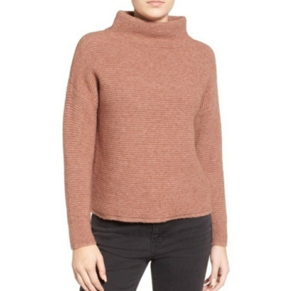 Madewell funnel neck ribbed sweater